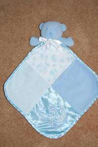 Baby NURSERY RHYME Blue Bear Security Blanket LOVEY  