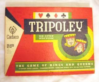 Vintage Tripoley 1965 Deluxe Edition Cadaco  