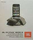 New JBL On Stage Micro III Portable Music Loudspeaker iPhone & iPod W 