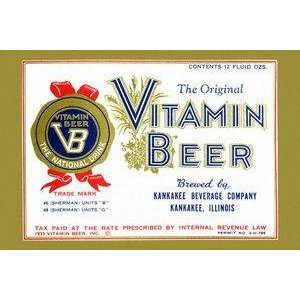  Paper poster printed on 12 x 18 stock. Vitamin Beer 