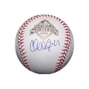  Chris Coste autographed 2008 World Series Baseball Sports 