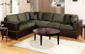 NEW Casual Style Living Room Sofa Sectional In Green Color  