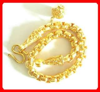 Quality 18/24k Real Yellow Gold Filled Plate 9 Ethnic Charm Bracelet 