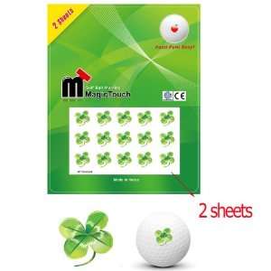  Mark your Golf Ball Magic Touch 2 Sheets Green 4leaf 