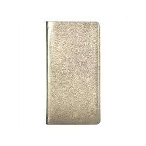  2012 White Gold Metallics 6 Inch Leather Pocket Datebook 