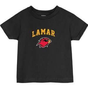  Lamar Cardinals Black Toddler/Kids Arch Logo T Shirt 