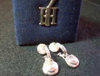 JOHN HARDY Sterling Silver Bamboo Hoop Pierced Earrings with Dangle 