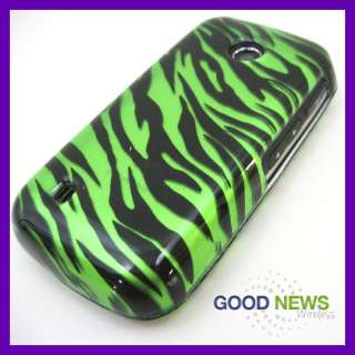 for Verizon LG Cosmos Touch VN270   Green Zebra Hard Case Phone Cover 