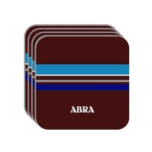 Personal Name Gift   ABRA Set of 4 Mini Mousepad Coasters (blue 
