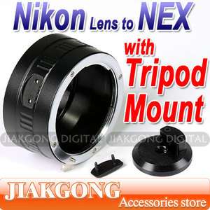   Lens to SONY NEX E Mount Adapter with Tripod 1/4 Mount NEX 7 NEX 5 3