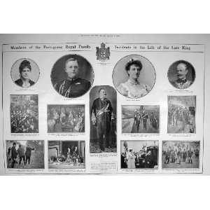   1908 PORTUGAL ROYAL FAMILY AMELIE KING CARLOS LOUBET