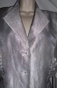 Kasper Suit Skirt Blazer 16 Blue Moon Silver NWT $240  