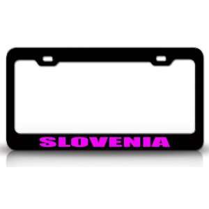  SLOVENIA Country Steel Auto License Plate Frame Tag Holder 