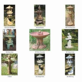 Large 3 Tier Outdoor Water Fountain Solid Cast Stone Choose Color 