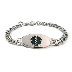   Black Medical ID Bracelet One size fits all