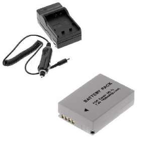  Lithium Ion Battery + Battery Charger with Car Adapter for 