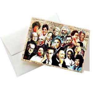  Black Leaders Note Card with with Envelopes Set of 6 