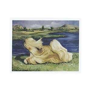 Lhasa Apso Running Notecards