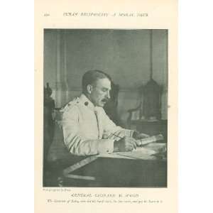  1902 Print General Leonard Wood Governor of Cuba 