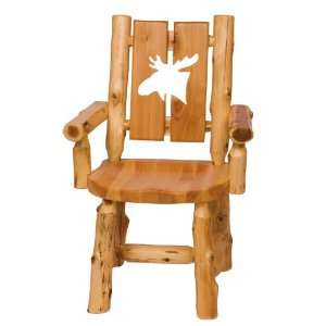  Log Cut Out Arm Chair   Moose
