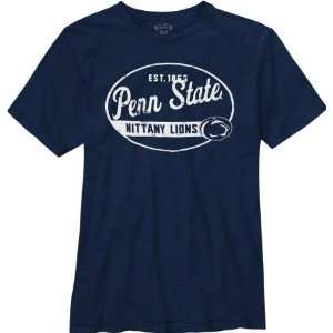  Penn State Nittany Lions Navy Whiffle Dyed Slub Knit T 