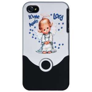  iPhone 4 or 4S Slider Case Silver Its Me Again Lord 