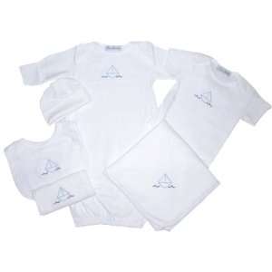  sailboats layette set (deluxe)