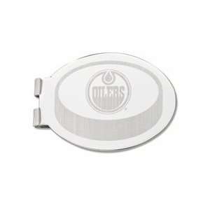   Oilers Silver Plated Laser Engraved Money Clip