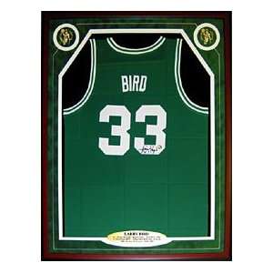  Larry Bird Autographed / Signed Framed Boston Celtics Green 