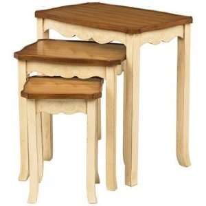  Set of 3 Lancy Two Tone Nesting Tables
