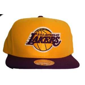   Lakers Gold/Purple Two Tone Snapback Adjustable Plastic Snap Back Hat