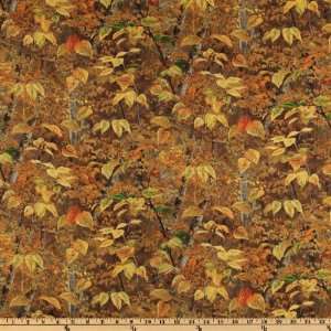  44 Wide Kings Dominion Autumn Leaves Gold Fabric By The 