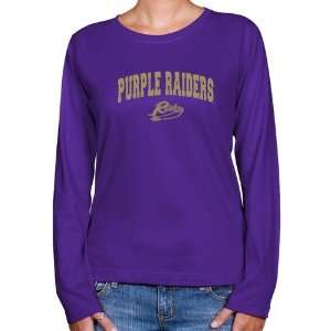 Mount Union Purple Raiders Ladies Purple Logo Arch Long Sleeve Classic 
