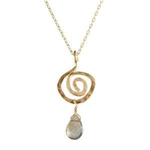  Labradorite and Spiral Necklace Jewelry