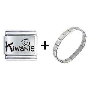  Kiwanis Laser Italian Charm Pugster Jewelry