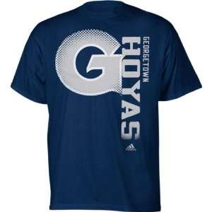  Georgetown Hoyas adidas Navy Battlegear T Shirt Sports 