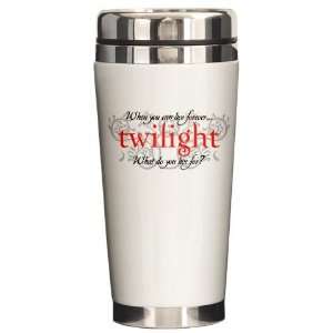  Live Forever Twilight Ceramic Travel Mug by  