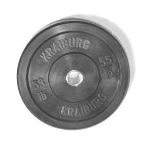  Kraiburg 55 lb Rubber Bumper Weight Plates for Crossfit 