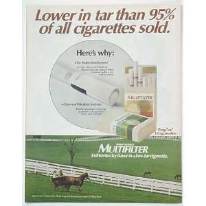  1971 Multifilter Cigarette Horse Carriage Print Ad (2826 
