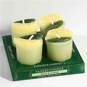  Yankee Candle Sage & Citrus 4 Sampler Votive Candles 
