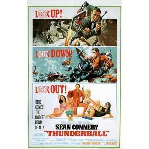   Movie Poster Thunderball Look Up, Down. Look Out