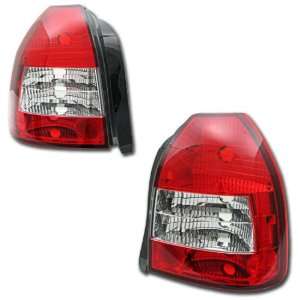  Honda Civic HB Tail Lights Red Clear Taillight 1996 1997 