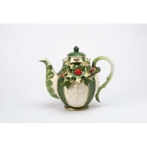  Festive Holly Porcelain Teapot