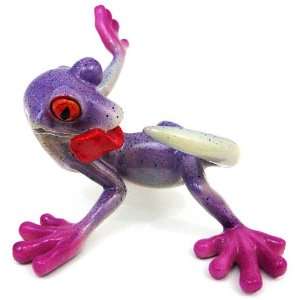  Cute Chasing Tail Purple Gecko Figurine Lizard