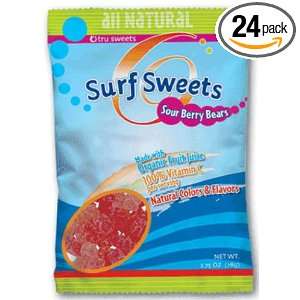 Surfsweets Gummy Bears Sour Berry (70% Organic), 0.9000 Ounce (Pack of 