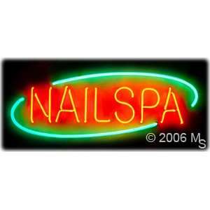 Neon Sign   Nails Spa   Large 13 x 32 Grocery & Gourmet Food