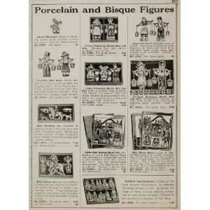  1934 Ad Vintage Porcelain Bisque Dolls Dutch Boy Girl 