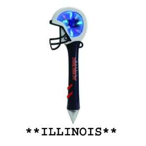   NCAA Illinois Fighting Illini Light Up Mirrored Helmet Office Pens 6
