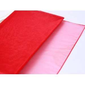 Wedding Organza Fabric Decor 28 Inches 216 Inches,Red