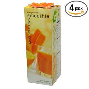 Foxy Gourmet Orange Carrot Smoothie Mix, 3.17 Ounce Boxes (Pack of 4 